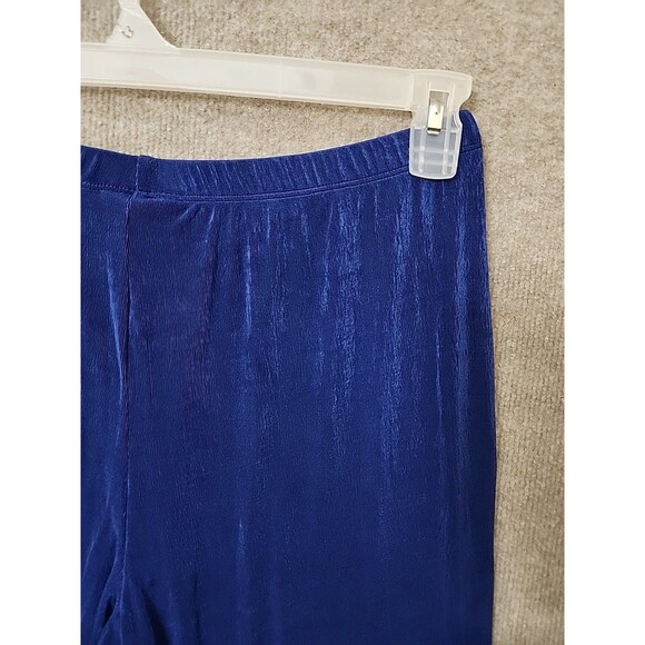 Chicos Travelers Pull On Pants Womens 1P US 8 Petite Blue Slinky Straight Leg - Picture 4 of 7